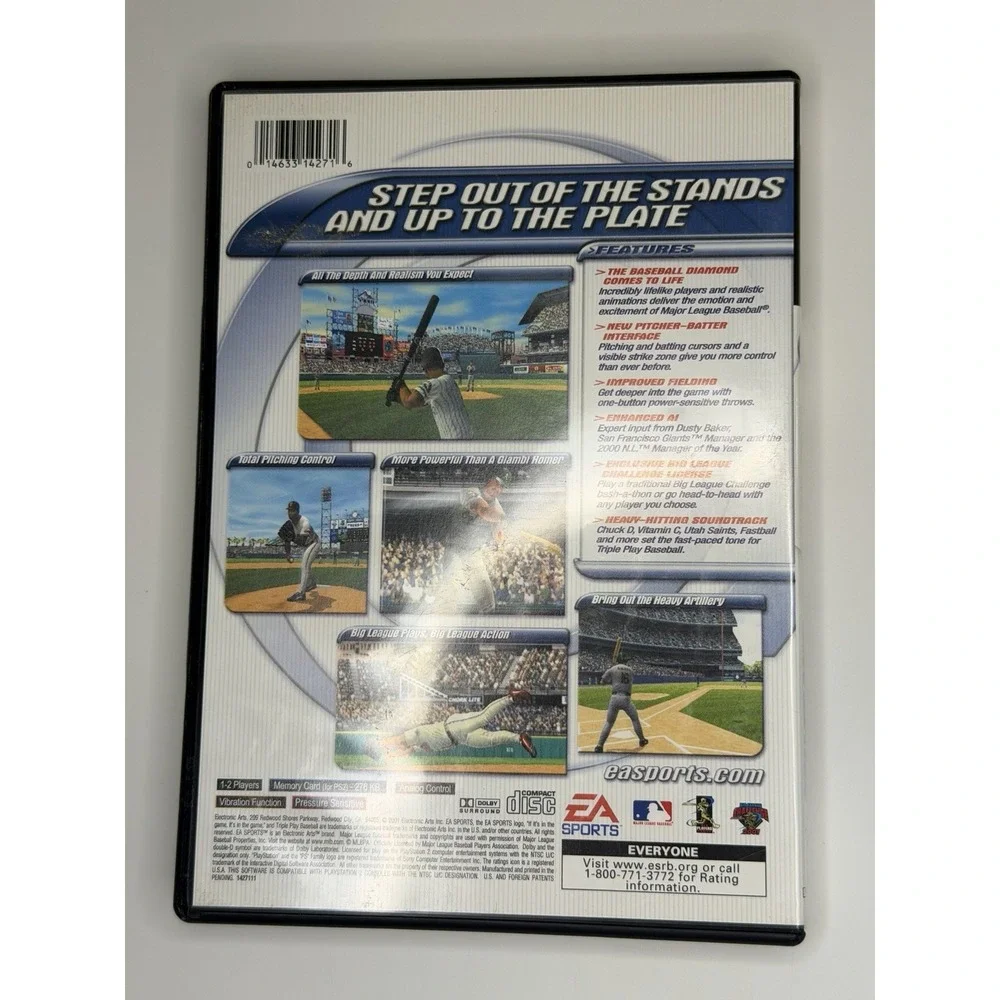 Triple Play Baseball PlayStation 2 PS2 Video Game Complete MLB Sports Case Manua